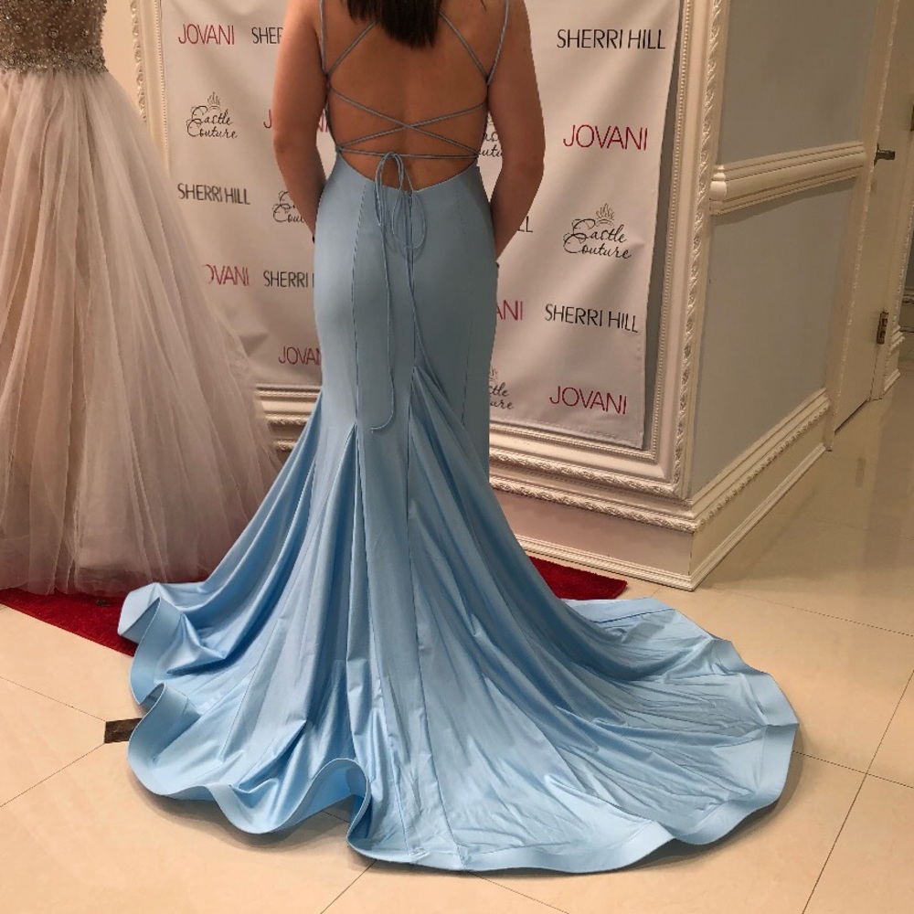 Light Blue Prom Dress.